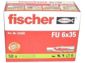 Fischer Universaldübel FU 8x50 S/10          Best.- Nr. 53334