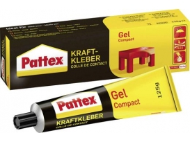 Pattex Kraftkleber Gel Compact Kontaktklebstoff Tube 125g, tropffrei, beständig -40 bis +70°C Ablüftzeit ca. 15Min, Verbrauch 250-350g/m²