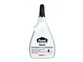 Ponal Classic PVAc Weißleim Flasche 225g, EN204 D2, Montageverleimung Leimfuge transparent, Verbrauch ca.150g/m²