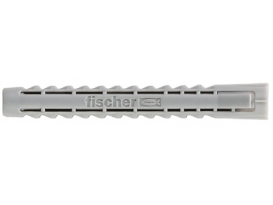 Fischer Spreizdübel SX 6x50, Nylon, Bohrer-Ø6mm, Schrauben-Ø4-5mm, Bohrloch-T 60mm, mit Rand, 4-fach-Spreizung, VE 100