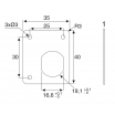 Format Fixierplatte eckig, Rotor MH, vern. 35x40x1mm, VE=10 610865