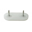Stuhlgleiter 45x20 mm PVC weiß oval