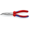 KNIPEX Flachrundzange mit Schneide 200mm, Storchenschnabel/Flachrundzange 40° abgewinkelt elastische Spitzen