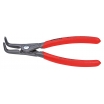 KNIPEX Praezision-Sicherungsringzange 130mm,90°abgewinkelt,Form2, Ø0,9mm,Außenringe 3-10mm, eingesetzte Spitzen, Öffungsfeder